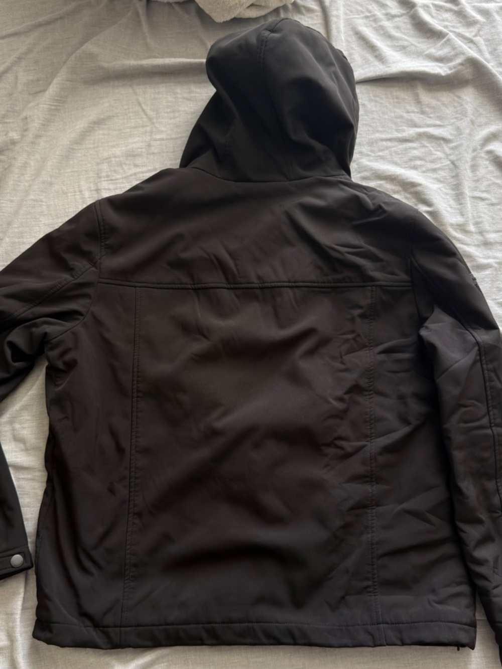 Tommy Hilfiger Water-Repellent Hooded Jacket — Black, Men's Large - Picture 3 of 3